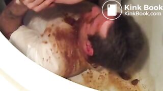 diarrhea on his face