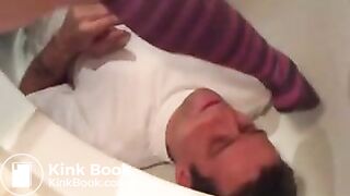 diarrhea on his face