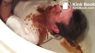 diarrhea on his face