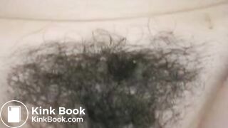 Hairy Girl Plays With Shit