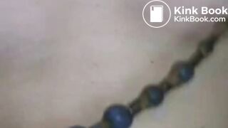 Hairy Girl Plays With Shit