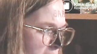 Slave licks her shitty plug clean