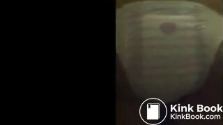 Girl messes her diaper