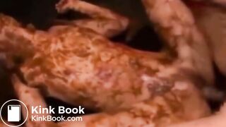 Asian Girl Fed Shit In Threesome