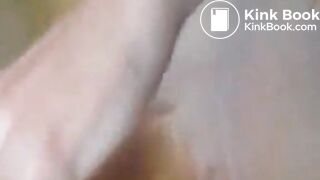 Blonde Babe Smearing and Tasting Shit