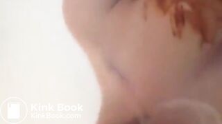 Blonde Babe Smearing and Tasting Shit