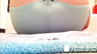 Blue Panty Poop and Masturbate