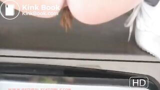 Girl pee and pooping on an old TV - Pooping, pissing girls and scat porn videos PooPeeGirlsCommp4