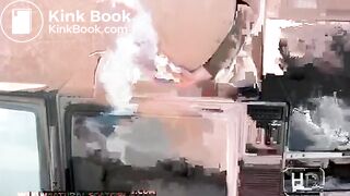 Girl pee and pooping on an old TV - Pooping, pissing girls and scat porn videos PooPeeGirlsCommp4