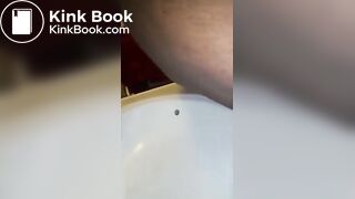 Me taking a dump into our sink