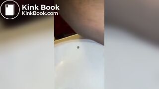 Me taking a dump into our sink