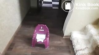 girl poops in potty