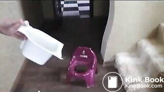 girl poops in potty