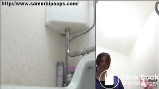 Sexy Japanese woman shitting in public toilet - Unsensored Japanese scat porn videos