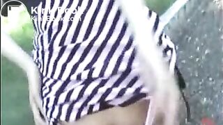 Girl pooped her panties in front of a stranger