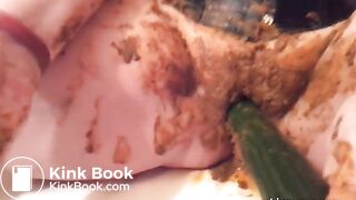 Scat Mature Toying With Cucumber