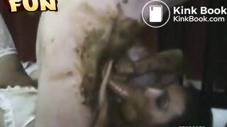 Asian slut HoneyBee licks a dirty asshole and cock