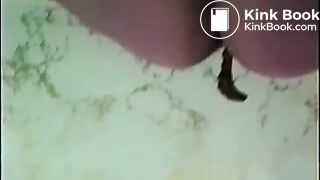 Mary pees and shits over tub