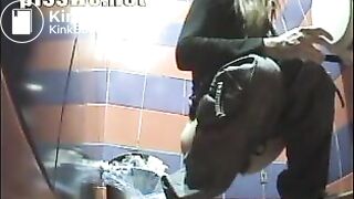 Chick shit in toilet with a webcam - Webcam in the womens toilet