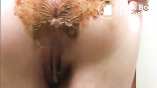 Blonde Girl Taking A Big Dump