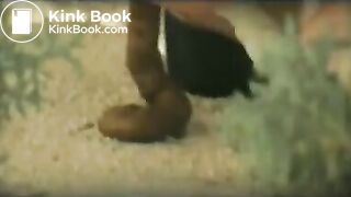 Girl Pooping On Ibiza Beach