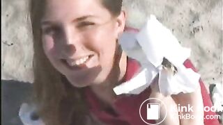 College girl pees and poops