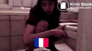 Girl shitting on flags