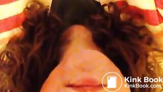 pig cleans up her shit