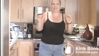 Slut with fat ass shits from special chair - Scat Video Collection