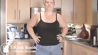 Slut with fat ass shits from special chair - Scat Video Collection