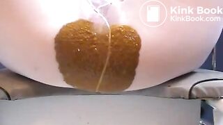 Shit in white pantyhose