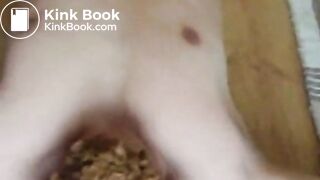 Girl Feeding Shit To Submissive Guy