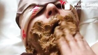 Girl Feeding Shit To Submissive Guy