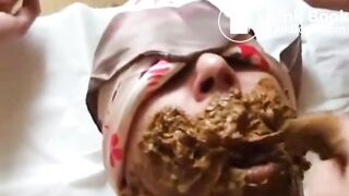 Girl Feeding Shit To Submissive Guy