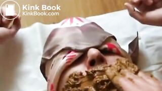 Girl Feeding Shit To Submissive Guy