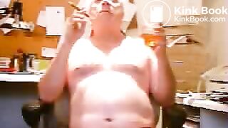 cigar and a glass of piss