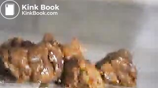 Scat - Hot Brunette Shitting And Pissing