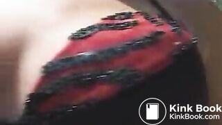 Pretty blond girl and pretty brunette pooping outdoor