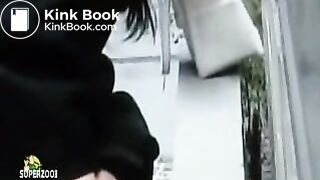Girl taking a dump in public