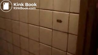 Girls taste poo from the toilet bowl