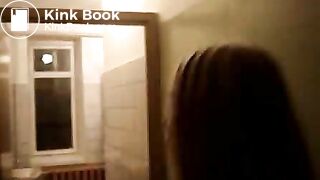 Girls taste poo from the toilet bowl