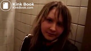 Girls taste poo from the toilet bowl