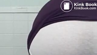 Pooping and Scat Girls - Hot preggo shits her white panties mp4