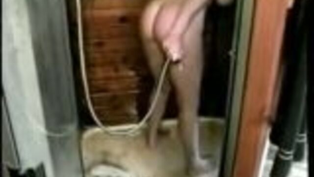 Girl Gives Herself Anal Enema In The Shower