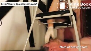 Slave Eating Via Funnel