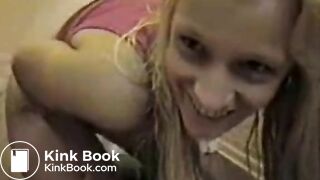 Blonde Whore Shitting