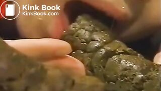 asian woman sucks on a shit