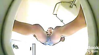 Japanese girl poop in the swimming pool's toilet - Japanese toilet cameras and scat porn