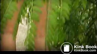 Green dress at beach