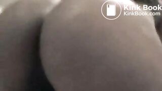 Very hot brunette girl pissing and farting in a public toilet